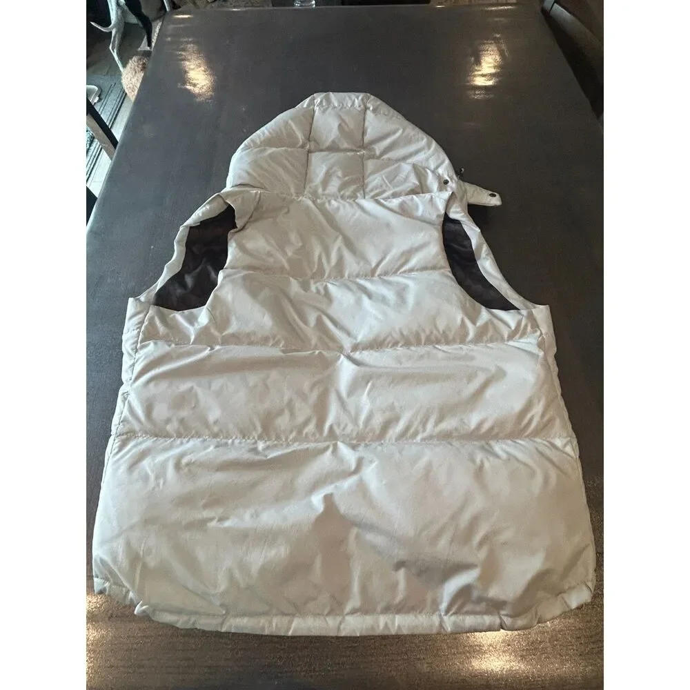 Coach Signature Puffer Vest Women's Hooded Full Zip Logo Lined